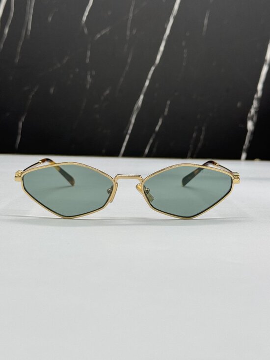 NEW MIU MIU MU56ZS 5AK04M GREEN GOLD SUNGLASSES MIU MIU MU 56ZS 5AK04M main image 6